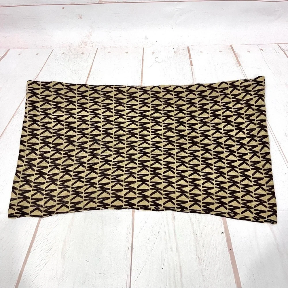 Michael Kors Reversible Brown & Tan MK Monogram Infinity Scarf